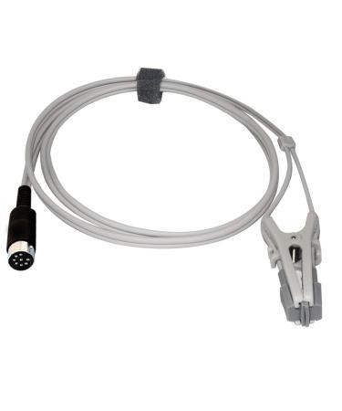 Sino-k Compatible for Datascope Veterinary Spo2 Lingual Sensor Vet Ear Forceps 9.8 ft 8 Pins Connector FDA/CE Approved