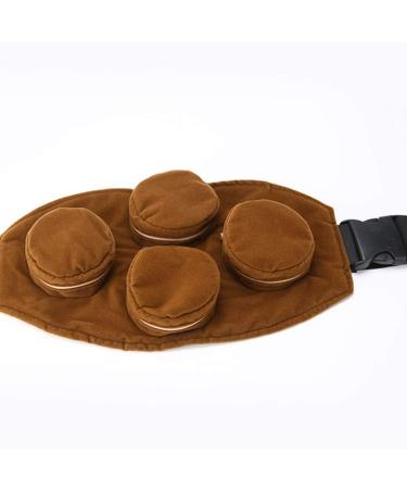 Faruta Moxibustion Box - Pure Copper Moxa Holder & Fabric Cover (Brown Size 2) | Raucheless Moxibustion for Health & Wellness - Buy Online on GoSupps.com