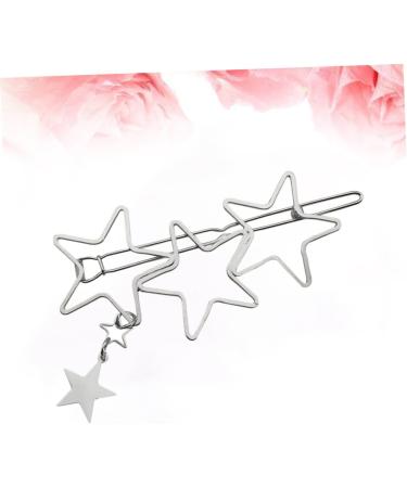 Beaupretty Star Hairpin Hair Clamps Barrettes Alloy Star Barrette Barrettes for Women Hair Ornament Clip Star Bobby Pins Silver Hair Clip Hair Styling Jewelry Lip Gloss Girl Pearlescent - Buy Online on GoSupps.com