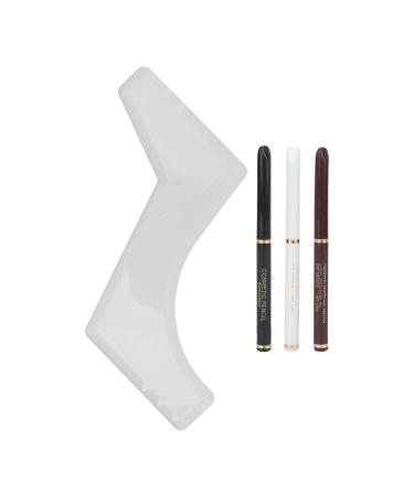 ACOGEDO 4Pcs Men Waterproof Beard Pencil Filler Kit with Long Lasting Beard Fountain Pen and Shape Guide Template for Perfect Beard Lines