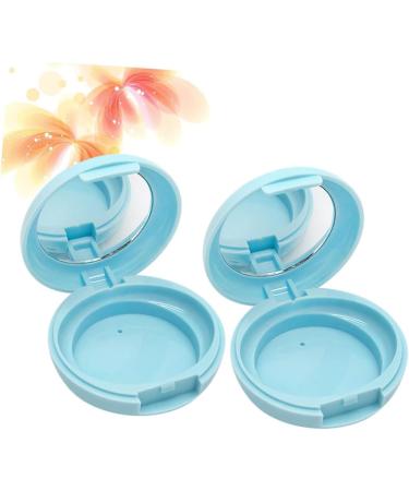 CIMAXIC 1 Set 2pcs portable powder container loose powder container makeup powder filling Packing box 6.1x6.1cm Blue - Buy Online on GoSupps.com