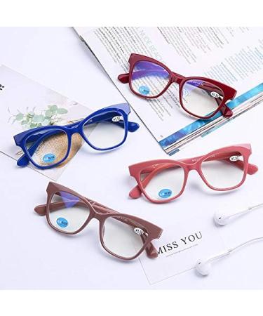 DOOViC Blue Light Filter Reading Glasses | Non-Prescription Square Frame | 4 Colors Available | MSD002 002c1 Red - Shop Internationally! - Buy Online on GoSupps.com