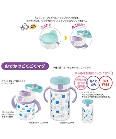 Richell Aqulea Outing Straw Mug 320 - Light Blue | BPA-Free Travel Cup - Buy Online on GoSupps.com