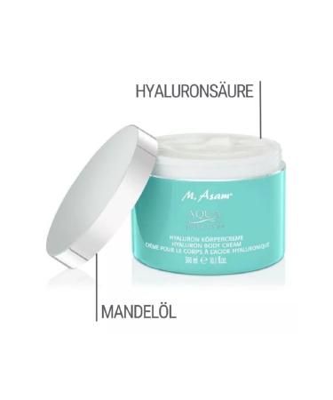 M. Asam Aqua Intense Hyaluron Body Cream 300ml - Perfume-Free Vegan Formula with Patented Hyaluronic Acid Mangosteen & Quince for Firmer Skin - Buy Online on GoSupps.com