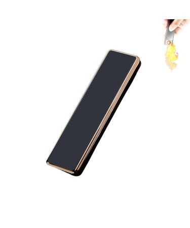 Windproof USB Arc Lighter USB Rechargeable Lighter Slim Profile Coil Lighter Plasma Dual Arc Lighter Windproof Flameless Lighter (Black)