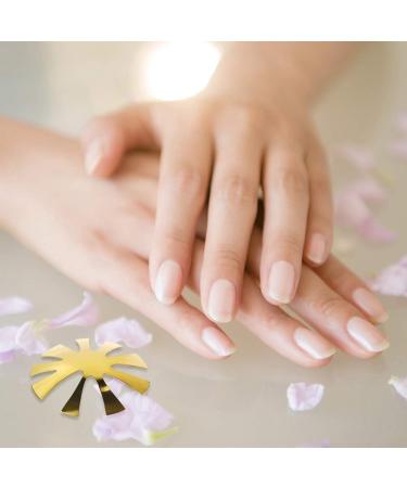 Easy French Smile Cut Line Edge Nail Cutter Acrylic Easy French Smile Cut V Line Tips Manicure Edge Trimmer Almond Shape Pro 9 Size Nail Art Template Tool (1Pcs - Gold) - Buy Online on GoSupps.com