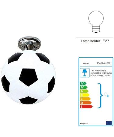 Buy Barykep Children's Room Lamp Football Black & White LED Light for Boys & Girls | Cartoon Design for Youth Rooms - Buy Online on GoSupps.com