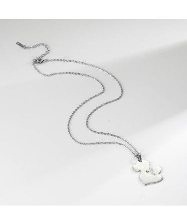 Oralgo Handmade Heart-Shaped Necklace Set for Mother & Daughter - 2 Gold Collarbone Chains Perfect Gift! - Buy Online on GoSupps.com