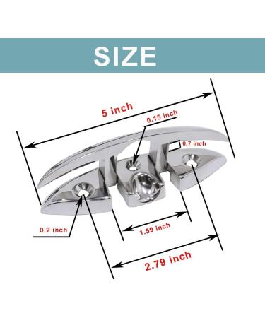 Ayunwei Marine Grade Dock Cleats 5inch/6 inch Folding Boat Cleat 316 Stainless Steel Flip Up Cleats for Boat Kayak and Decoration of 2 pcs - Buy Online on GoSupps.com