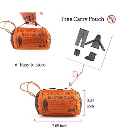 Bug Jacket XL - Anti Mosquito Netting Suit with Ultra-fine Mesh Pants, Mitt Socks, and Zippered Hood for Men and Women - Includes Free Carry Pouch - Ideal for Hunting and Fishing - Buy Online on GoSupps.com