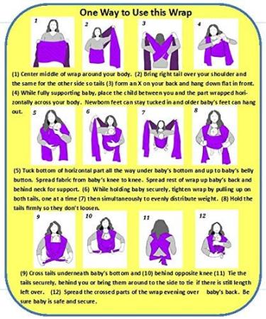 Baby Wrap Carrier Soft  Stretchy  Cotton Baby Wrap  Baby Sling  Nursing Cover Up for use with Newborn-Toddler: Evenly distributes Weight for More Comfortable Carrying (Medium Blue) - Buy Online on GoSupps.com