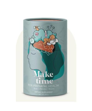 MAKE TIME Prenatal Health Powder Supplement for Women with Folate and Biotin | Multivitamin Include Vitamin B6 B12 A C D Calcium Zinc Magnesium 7.4 oz (30 Servings)