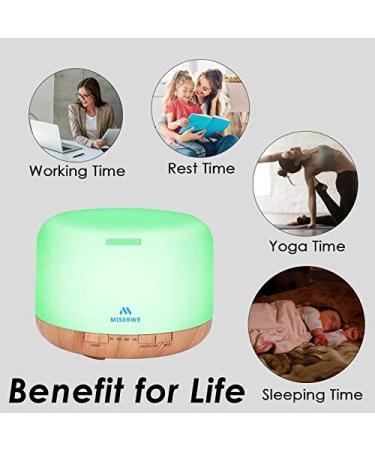 Miserwe 500ml Remote Control Essential Oil Diffuser with Timer - Waterless Auto Shut Off & Adjustable Mist for Home - Buy Online on GoSupps.com