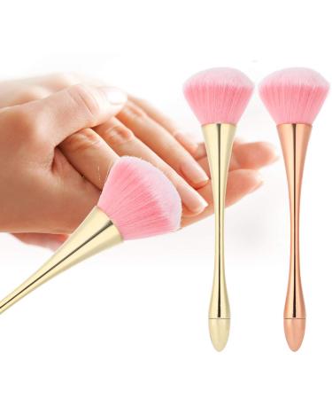 Soft Nail Dust Brush for Nail Art & Makeup - Large Rose Gold Cleaning Brush for Acrylic & Cosmetics - Buy Online on GoSupps.com