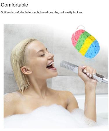 BOKIOESDE Bath Sponge Lightweight Shower Sponge High Temperature Enduring Cleaners Body Cleaning Scrub Bath Ball Washing - Buy Online on GoSupps.com