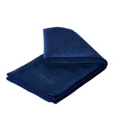 Manduka eQua Yoga Hand Towel - Quick Drying Microfiber, Lightweight, Yoga Accessories Easy for Travel Midnight