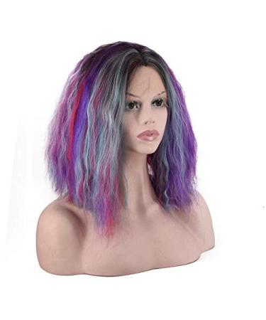 BGHJUE Front Lace Gradient Long Curly Hair Wig - Premium Chemical Fiber for Stylish Looks | International Shipping Available - Buy Online on GoSupps.com