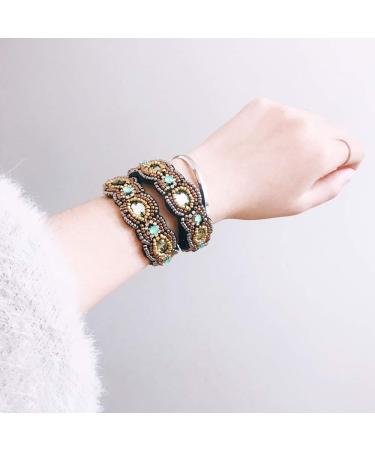 Inspirelle Handmade Beaded Elastic Headband - 5 Count Fashionable Hairbands for Women and Girls - Buy Online on GoSupps.com
