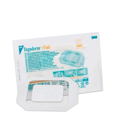 TEGADERM Plus +PAD 3M Film Dressings 5cm x 7cm x10 3582 - EASYMEDS Health 1 Count (Pack of 1)