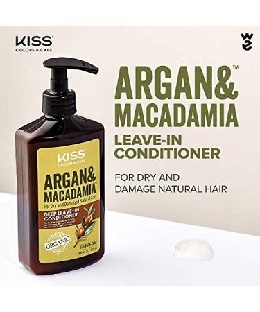 KISS Color & Care Argan & Macadamia Leave-In Conditioner for Dry & Damaged Natural Hair | International Shipping - Buy Online on GoSupps.com