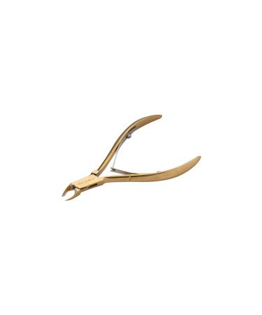 Aba Group Golden Cuticle Nippers with Two Springs 3 mm (1124) Cuticle Cutter Cuticle Nippers Stainless Steel with Sharp and Smooth Cut Fine for Removing Excess