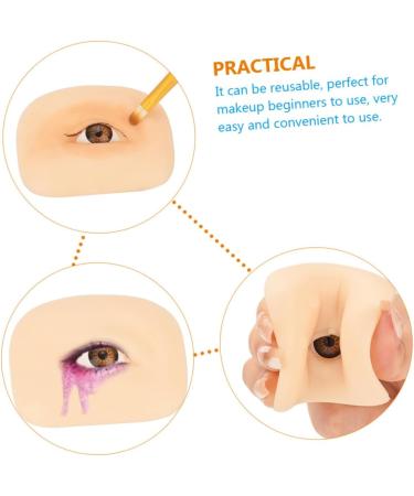 Housoutil 2pcs Make Makeup Washable Simulated Eye Skin Tool Mold Flexible Reusable Fake Blank Left Silicone - Buy Online on GoSupps.com