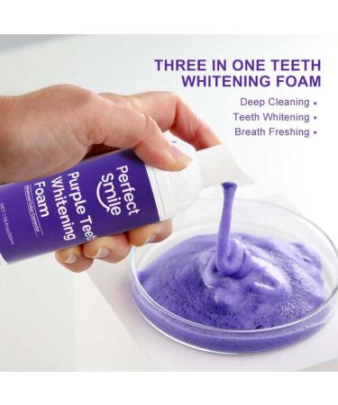 Perfect Smile Teeth Whitening Foam - Purple Color Corrector & Stain Removal - 50ml | International Shipping - Buy Online on GoSupps.com
