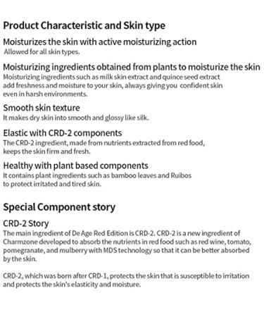 Charmzone DeAge Red-Addition Hydrating Cream 50ml - Anti-Aging Moisturizer - Buy Online on GoSupps.com