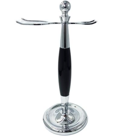 NSNT Exquisit Men's Shaving Brush Set | Classic Black Acrylic Handle & Stainless Steel Stand (10x17.5cm) - Perfect for Luxurious Shaving - Buy Online on GoSupps.com