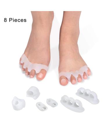 4 Pair Women's Toe Separators for Overlapping Toes - Toe Corrector for Bunion Pain Relief and Crooked Toes - Buy Online on GoSupps.com
