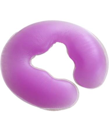 Exceart U-Shaped Face Cushion | Soft Silicone Spa Pillow for Face Massage - Violet Purple - Buy Online on GoSupps.com