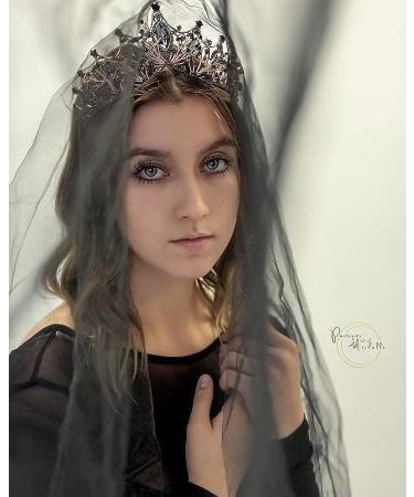 SWEETV Vintage Metal Queen Crown Crystal Headpiece for Women - Ideal for Birthday, Quinceanera, Prom - Black - Buy Online on GoSupps.com