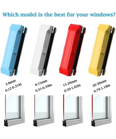 Magnetic Glass Brush Double Side Glass Window Cleaning Cleaning Brush For Household Cleaning Tool Magnetic Window Cleaner 8-15mm - Buy Online on GoSupps.com