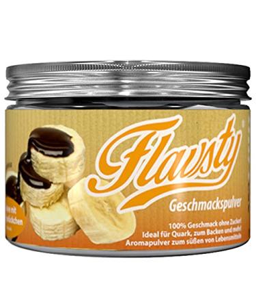 Flavsty Banana flavour powder with chocolate pieces - Vegan flavour powder without sugar - Aroma powder - Flavor powder