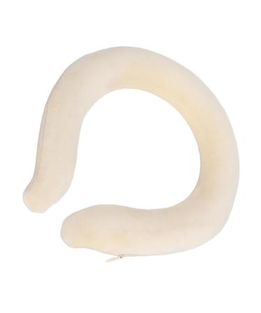 Neck Heating Collar - Self-Heating Portable Double-Layer Plush Cover for Winter Comfort (Beige) | International Shipping Available - Buy Online on GoSupps.com