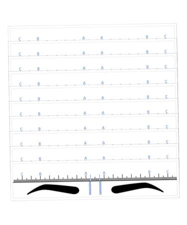 HAKIDZEL 50Pcs Eyebrow Positioning Ruler Eyebrow Shaping Template Eyebrow Ruler Sticker Eyebrow Template Eyebrow Stencil Eyebrow Shaper Kit