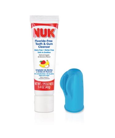 NUK Infant/Baby Tooth and Gum Cleanser with 1.4 Ounce Toothpaste