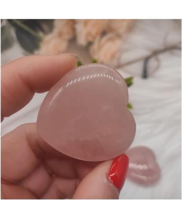 for 1pcs 40 * 40mm Rose Quartz Heart Shaped Stone Natural Crystal Stone Mineral Specimen - Buy Online on GoSupps.com
