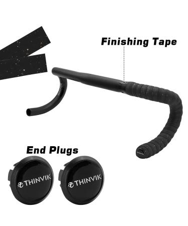 Thinvik EVA Cork Bike Handlebar Tape - Anti-Slip Sweat-Absorbent Bar Wraps for Road Cycling - 2 Rolls (Black) - Buy Online on GoSupps.com