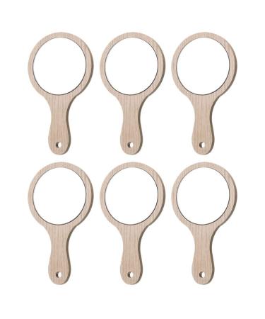 Lurrose 6Pcs Hand Mirror Hand Held Mirror Handheld Mirror Hand Mirrors with Handle Wood Vanity Cosmetic Mirror Travel Makeup Mirror for Women ( 6. 2 X 3. 5 Inch ) - Buy Online on GoSupps.com