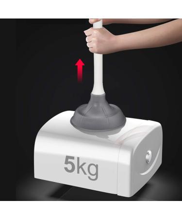 BOOMJOY Heavy Duty Toilet Plunger with Holder Set - White Blue | Bathroom Essential - Buy Online on GoSupps.com