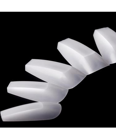 FEIlei Full Cover Nail Tips Extra-Long for Press On Nails Manicure Tools Salon-Home DIY White - Buy Online on GoSupps.com