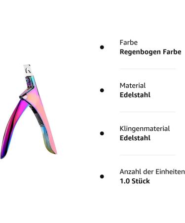 Professional Nail Clipper for Gel & Acrylic Nails - Rainbow Trimmer for Manicure & Nail Enhancements - Buy Online on GoSupps.com