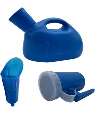 Portable Urinal for Women - 2000ML - Ideal for Hospital, Camping, Travel - Emergency Pee Bottle (Blue) - Buy Online on GoSupps.com