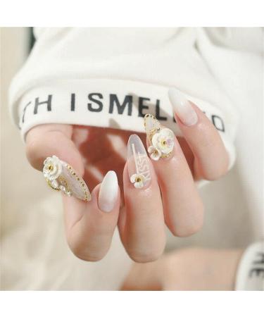 12 Boxes Mixed metal Colorful Nail Art Decoration Glitters Flower 3D Shell Flower Shell Beads Nail Rhinestones - Buy Online on GoSupps.com