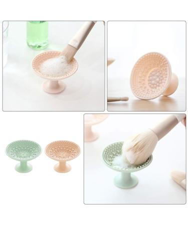 Beaupretty 2Pcs Silicone Makeup Brush Mat - Portable Cosmetic Brush Pad for Easy Cleaning | International Shipping Available - Buy Online on GoSupps.com