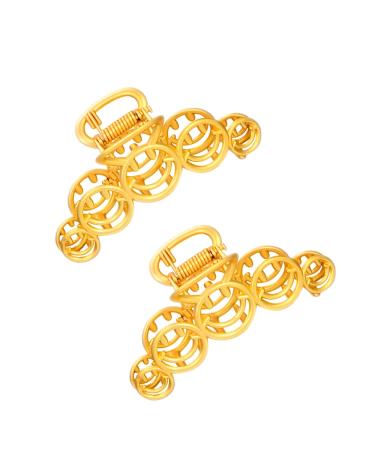 Smiley Face Metal Hair Claw Clips for Women and Girls  Hairpins Non-Slip Hair Clip Thick Hair 2PCS  Smiley Barrettes Prom Hair Accessories Set 2pcs-Smiley