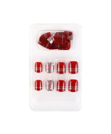dijiusidy False Nail Perfect Matching Simple to Wear Fingernail Full Coverage Press Type Strong Viscosity Adjustable Paster Type 6 F741 Type 6 F741