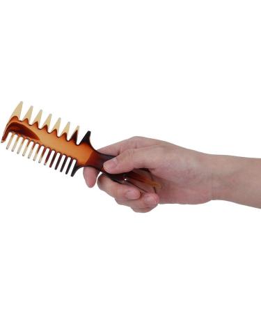 Retro Hairstyle Comb Men's Wide Teeth Resin Comb Anti-static Suitable for Salon and Home Use (4 three-purpose comb width) - Buy Online on GoSupps.com