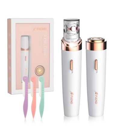 Epilator Facial Epilator Remover for Women 2 in 1 Cordless Mini Electric Facial Hair Remover with LED Light Hair Removal Device for Face Armpit Leg Arms Bikini Rosegold06